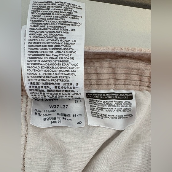 Levi’s CORDUROY RIBCAGE STRAIGHT
ANKLE WOMEN'S PANTS , sz 27 - Picture 11 of 13